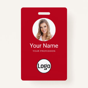 Corporate Employee - Logo, foto, barcode badge