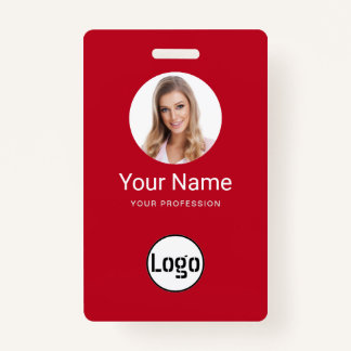 Corporate Employee - Logo, foto, barcode badge