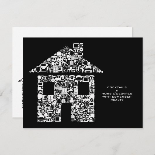Corporate Event Cocktail Party DIY Uitnodiging (Voorkant / Achterkant)