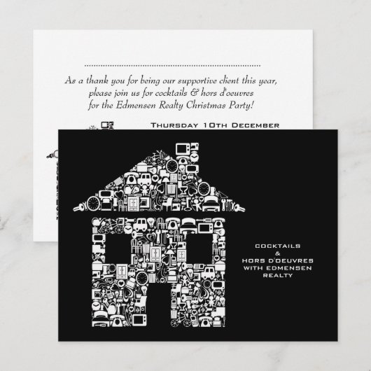 Corporate Event Cocktail Party DIY Uitnodiging Briefkaart (Voorkant / Achterkant)