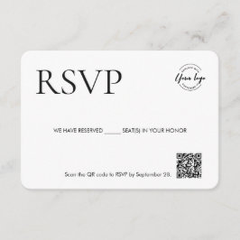 Corporate event custom logo gereserveerde stoelen  informatiekaartje