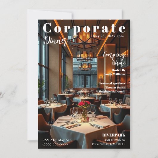 Corporate Event Kaart (Voorkant)