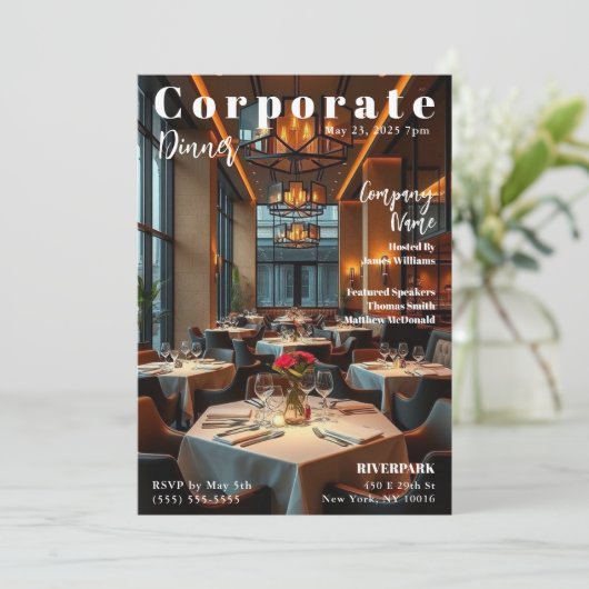 Corporate Event Kaart (Staand voorkant)