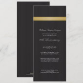 Corporate Event Ribbon Invitation (goud) Kaart (Voorkant / Achterkant)