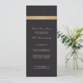 Corporate Event Ribbon Invitation (goud) Kaart (Staand voorkant)