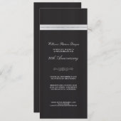 Corporate Event Ribbon Invitation (zwart-wit) Kaart (Voorkant / Achterkant)