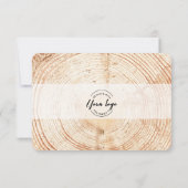 Corporate event Rustiek Hout RSVP gereserveerde zi Kaartje (Achterkant)