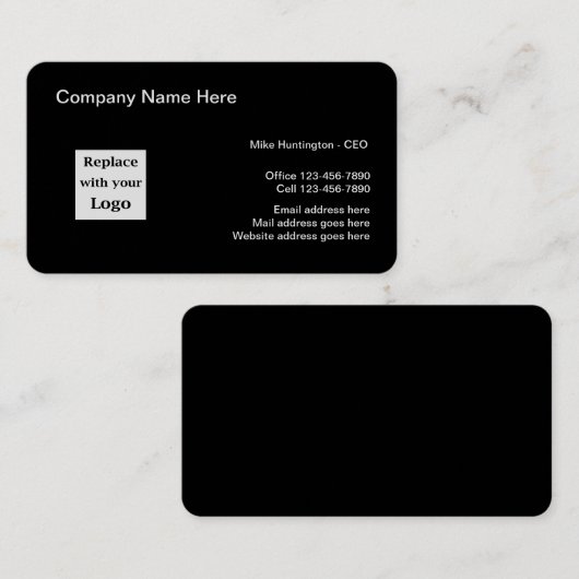 Corporate Executive Logo Black Core-Visitekaartjes Visitekaartje (Voorkant / Achterkant)