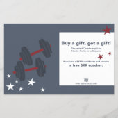 Corporate Fitness Kerstcadeau Certificaat Promo Flyer (Voorkant)