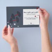 Corporate Fitness Kerstcadeau Certificaat Promo Flyer (Hand)