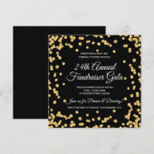 Corporate Fundraiser Gold Glitter Confetti Black (Voorkant / Achterkant)