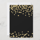 Corporate Fundraiser Gold Glitter Confetti Black Kaart (Achterkant)