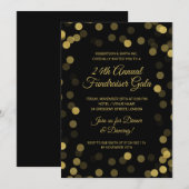 Corporate Fundraiser Gold Glitter Stippen Black (Voorkant / Achterkant)