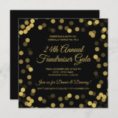 Corporate Fundraiser Gold Glitter Stippen Black (Voorkant / Achterkant)