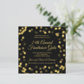 Corporate Fundraiser Gold Glitter Stippen Black (Staand voorkant)