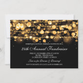 Corporate Fundraiser Gold Sparking String Lights Kaart (Voorkant)