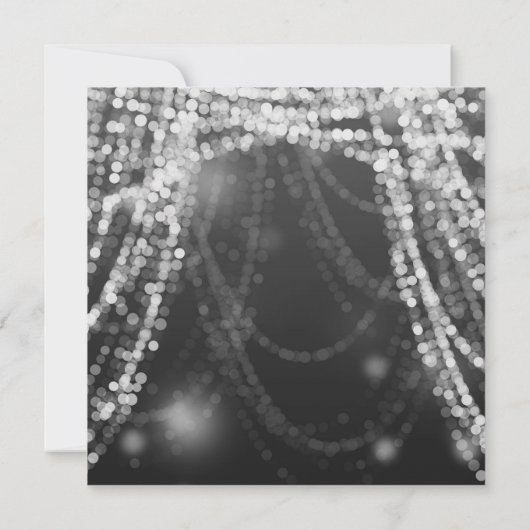 Corporate Fundraiser Party String Lights Silver Kaart (Achterkant)