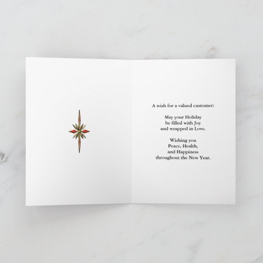 Corporate, gestileerde kerstboom kerstkaart feestdagen kaart (Binnen)