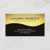 Corporate Gold Black | Goud financieel logo Visitekaartje (Achterkant)