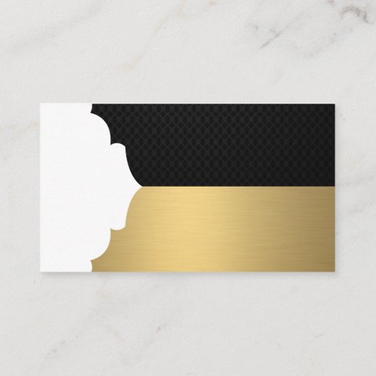 Corporate Gold Brushed Black Mesh met monogram Visitekaartje (Achterkant)