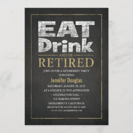 Corporate Gold Effect Funny Retirement Party Kaart