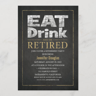 Corporate Gold Effect Funny Retirement Party Kaart