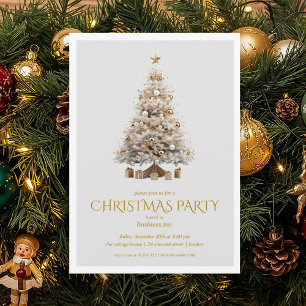 Corporate Gold Kerstboom Vakantie Party Kaart