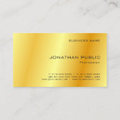 Corporate Gold look Modern Monogram Elegant Visitekaartje (Achterkant)