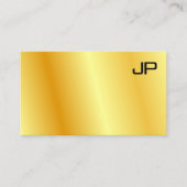 Corporate Gold look Modern Monogram Elegant Visitekaartje (Voorkant)