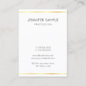 Corporate Gold White Modern elegant verticaal Visitekaartje (Achterkant)