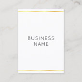 Corporate Gold White Modern elegant verticaal Visitekaartje (Voorkant)