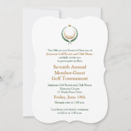 Corporate Golf Tournament Invitation Kaart