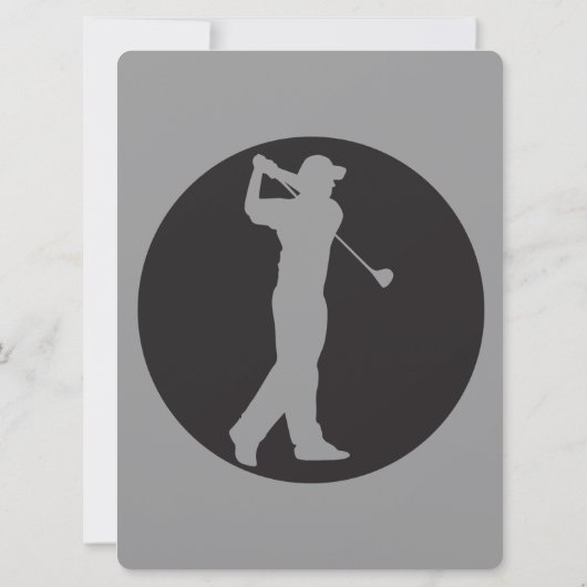 Corporate Golf Tournament Invitation Kaart (Achterkant)