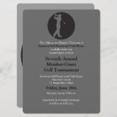 Corporate Golf Tournament Invitation Kaart (Voorkant / Achterkant)