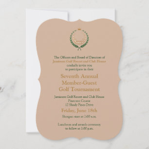 Corporate Golf Tournament Invitation Kaart