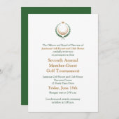 Corporate Golf Tournament Invitation Kaart (Voorkant / Achterkant)