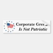 Corporate Greed Bumpersticker (Voorkant)