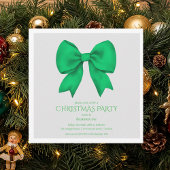 Corporate Green Bow Christmas Holiday Party  Kaart