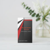 Corporate Grey Rood & Wit Visitekaartje 2 (Staand voorkant)