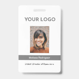 Corporate Grey werknemer foto-ID Badge