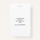 Corporate Grey werknemer foto-ID Badge (Achterkant)