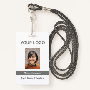 Corporate Grey werknemer foto-ID Badge