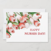 Corporate Happy Nurses Day Floral Wenskaart Feestdagenkaart (Voorkant)