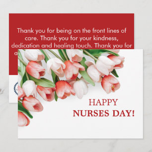 Corporate Happy Nurses Day Floral Wenskaart Feestdagenkaart