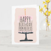 Corporate Happy verjaardagstaart illustratie Kaart (Gele Bloem)