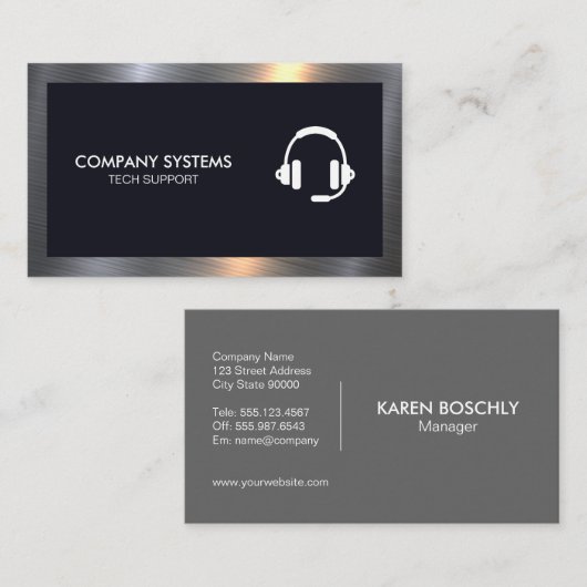 Corporate Headset Visitekaartje (Voorkant / Achterkant)