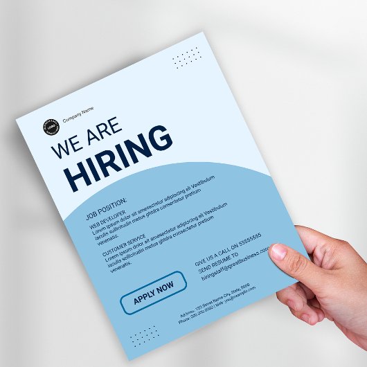 Corporate Hiring Job Vacature Custom BUSINESS logo Flyer