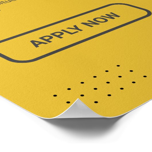 Corporate Hiring Job Vacature Custom BUSINESS logo Poster (Hoek)