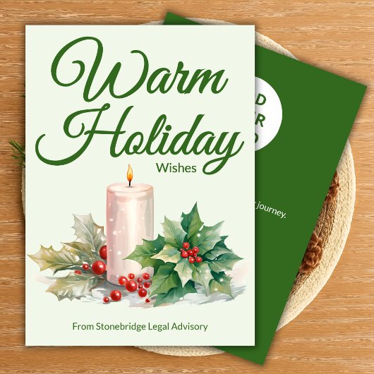 Corporate Holiday Card with Custom Logo Feestdagenkaart