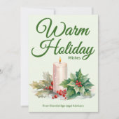 Corporate Holiday Card with Custom Logo Feestdagenkaart (Voorkant)